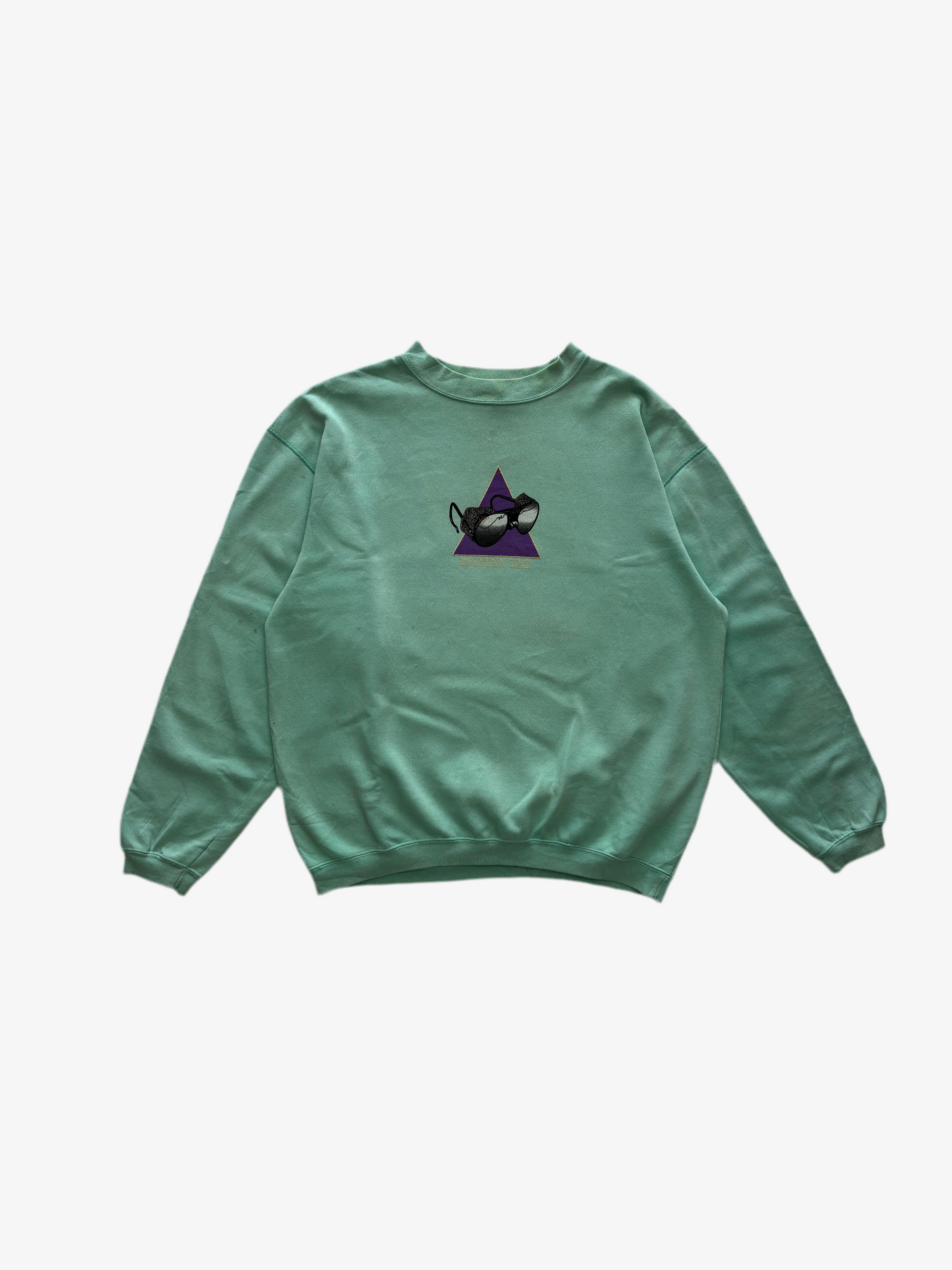 SUDADERA VINTAGE “MOUNTAIN BIKE” MINT - SPORTS & ADVENTURE BY KEPPER - TALLA L UNISEX