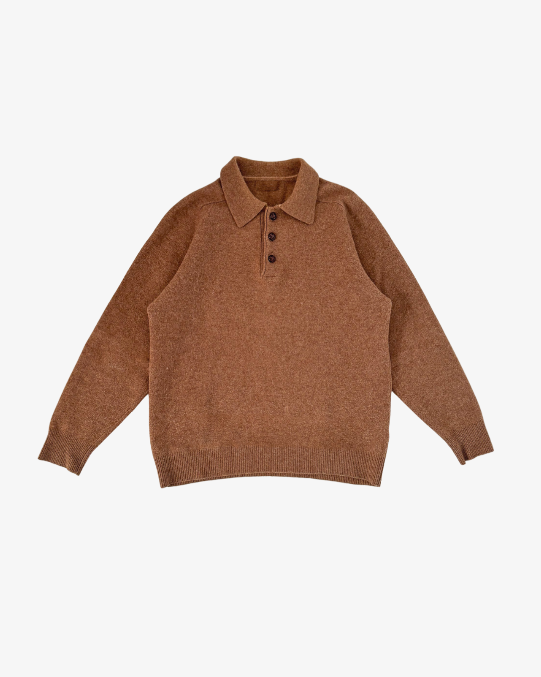 WOOL KNIT POLO SHIRT · Size S/M