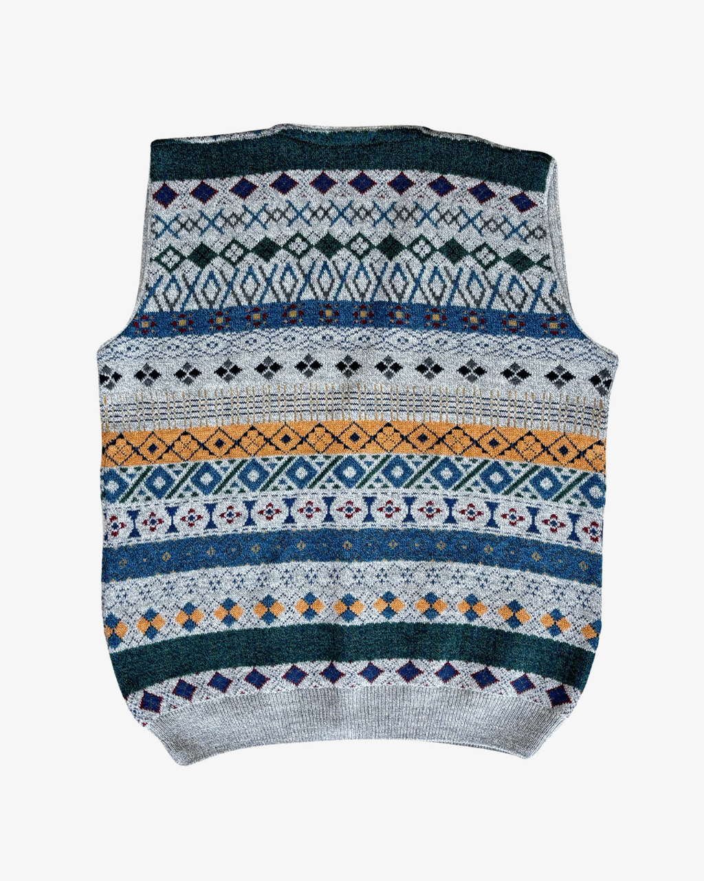 CHALECO PUNTO ESTAMPADO ÉTNICO · T - XL