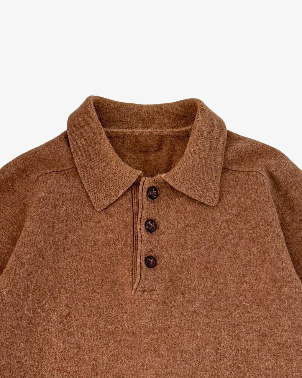 WOOL KNIT POLO SHIRT · Size S/M