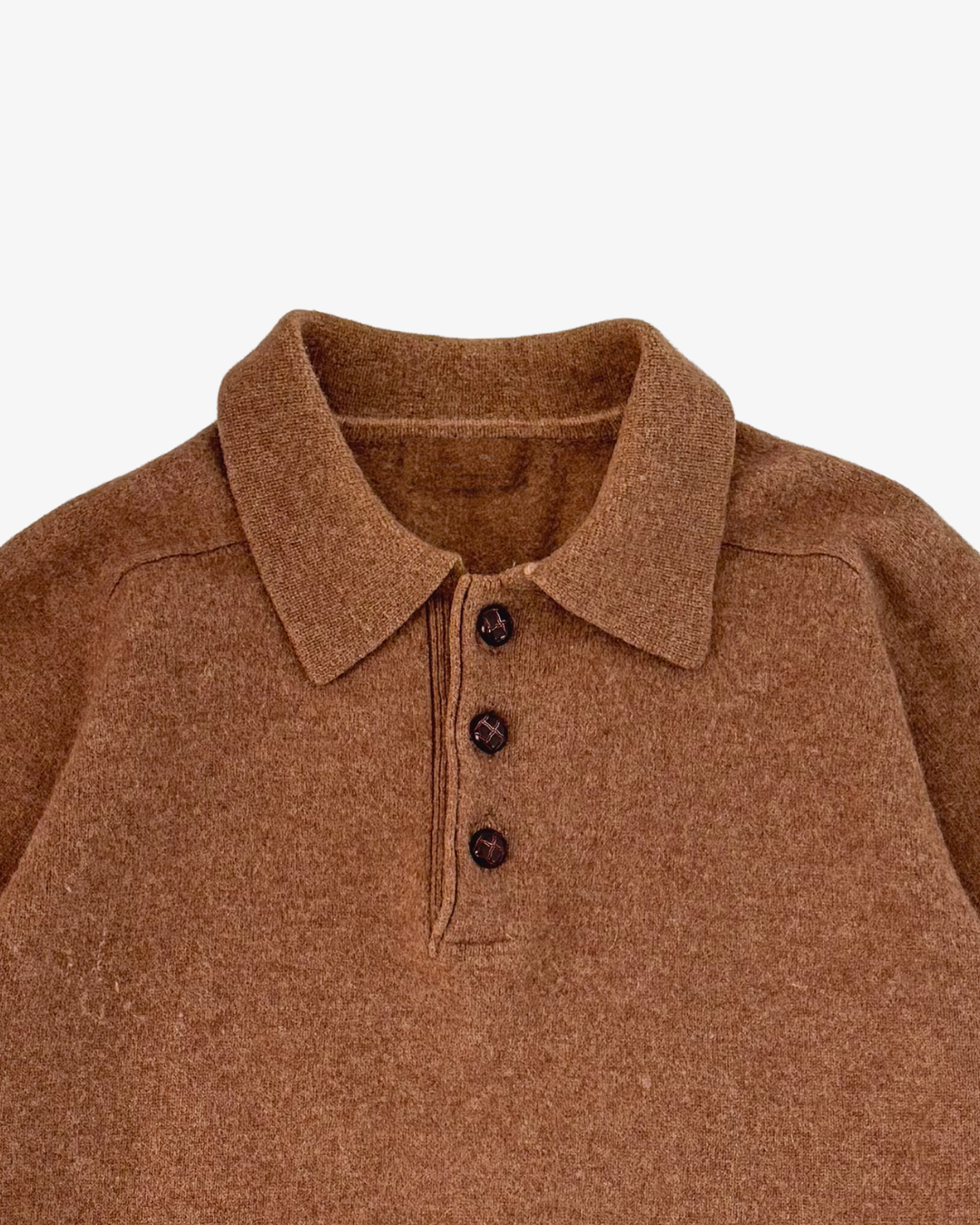WOOL KNIT POLO SHIRT · Size S/M