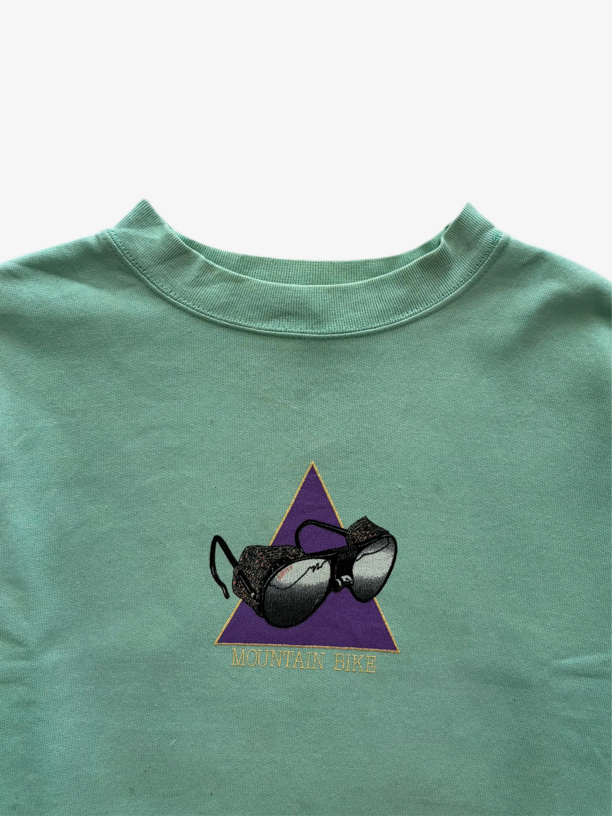 SUDADERA VINTAGE “MOUNTAIN BIKE” MINT - SPORTS & ADVENTURE BY KEPPER - TALLA L UNISEX