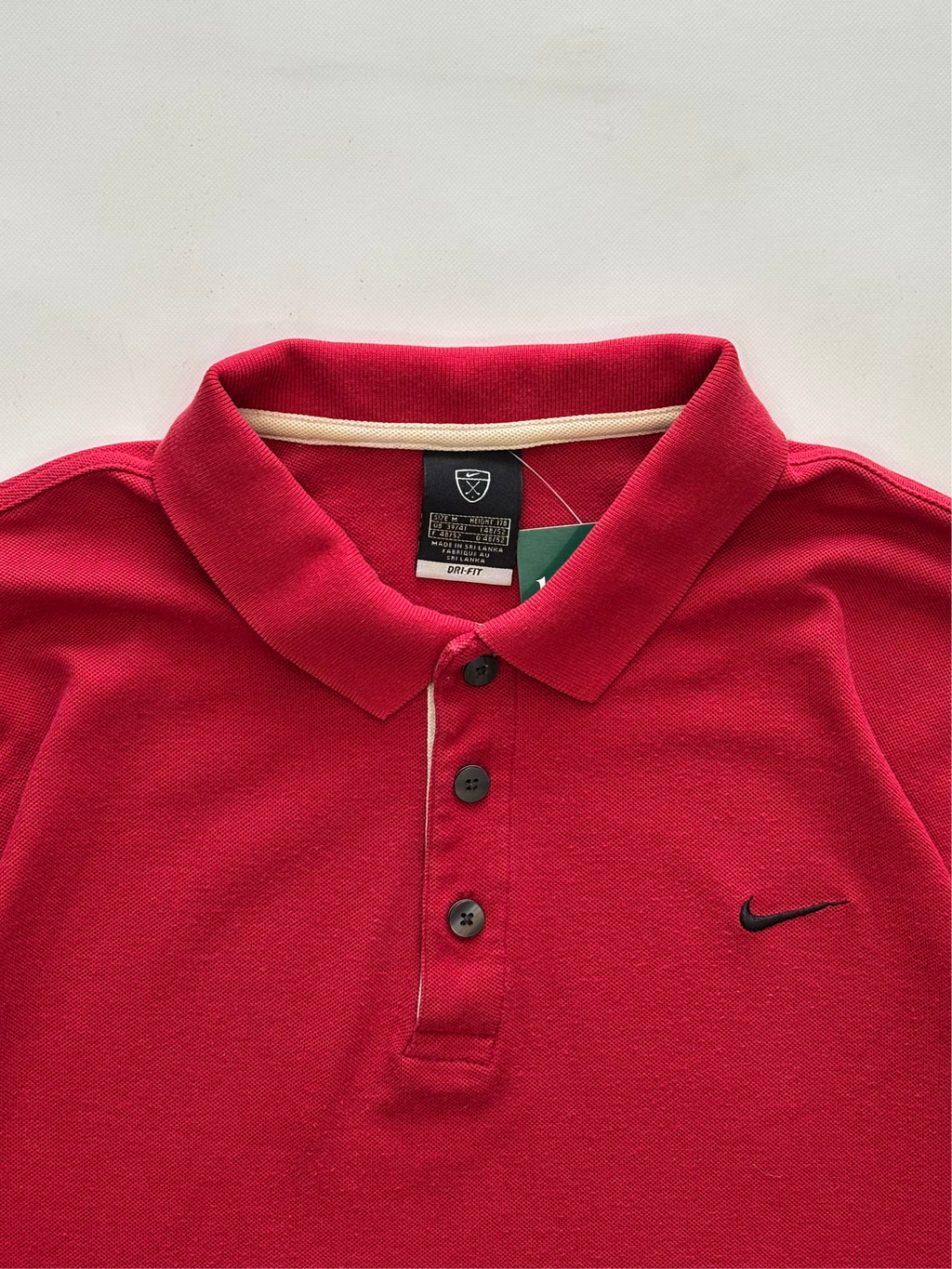 POLO NIKE DRI-FIT ROJO VINTAGE – TALLA M