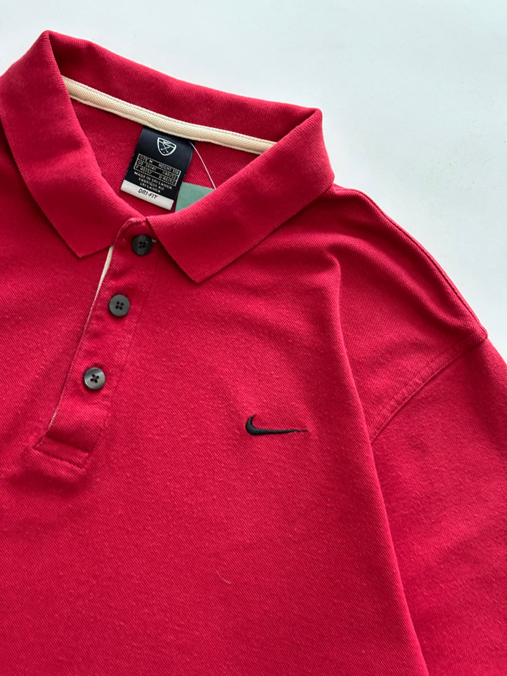 POLO NIKE DRI-FIT ROJO VINTAGE – TALLA M