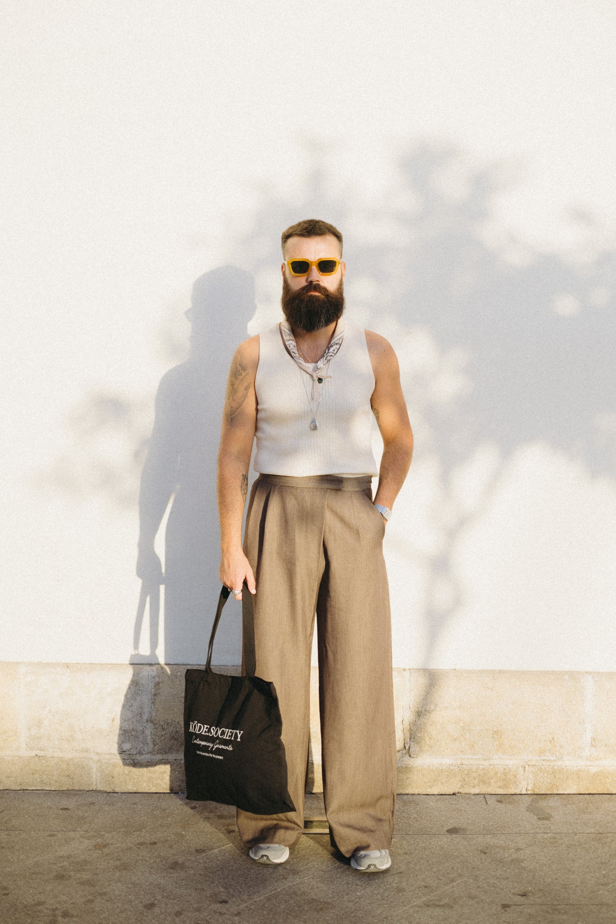 KÖDE × Vipsual – Montura Acetato Natural Ámbar