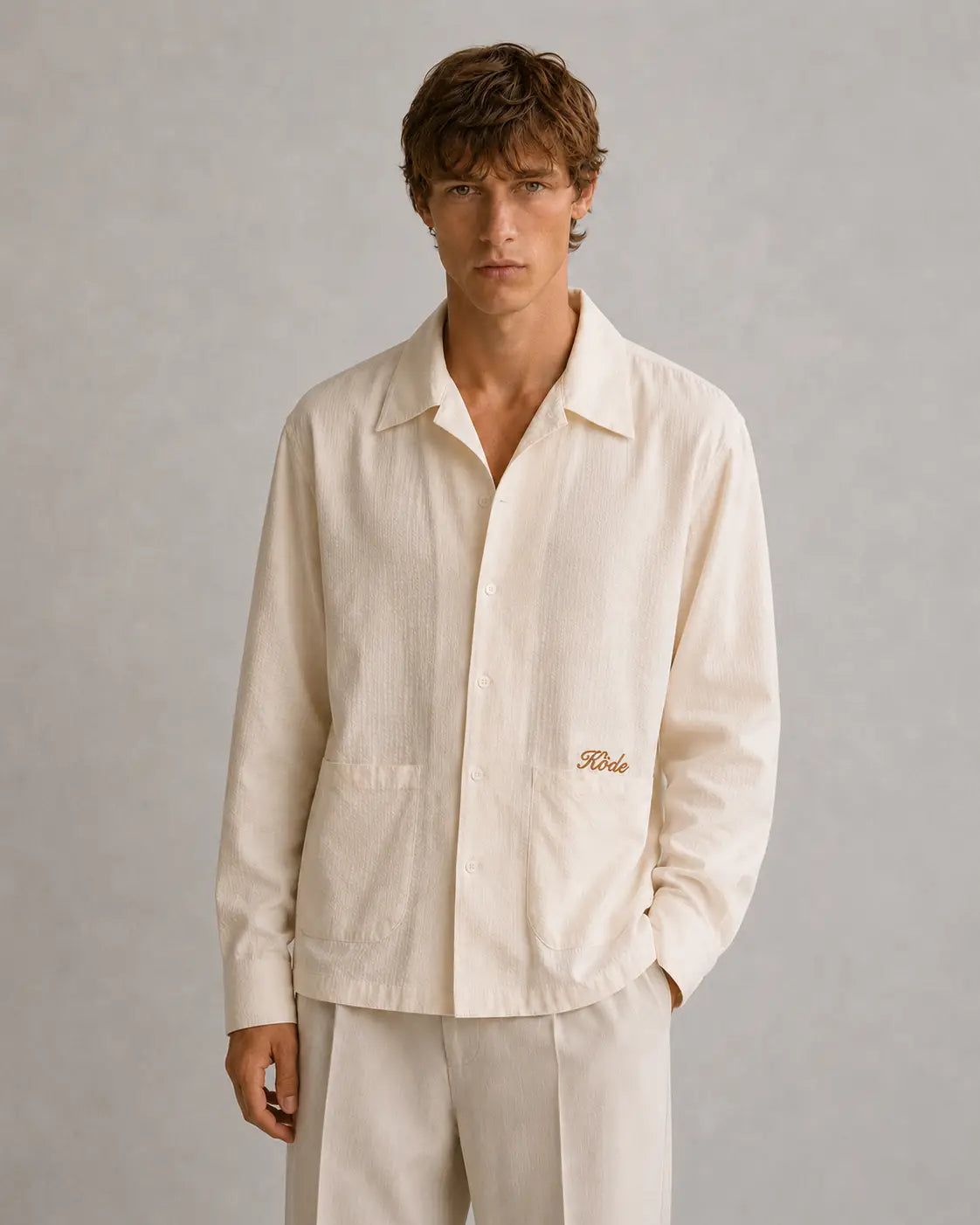 Seersucker Studio Shirt – Off White